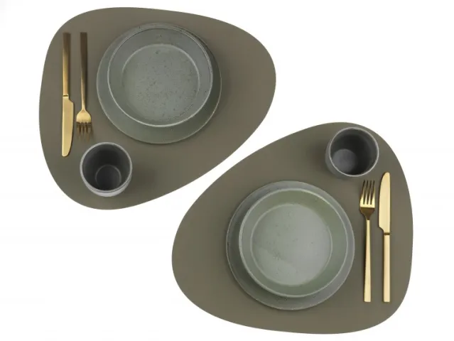 Table mat curve L Army Green