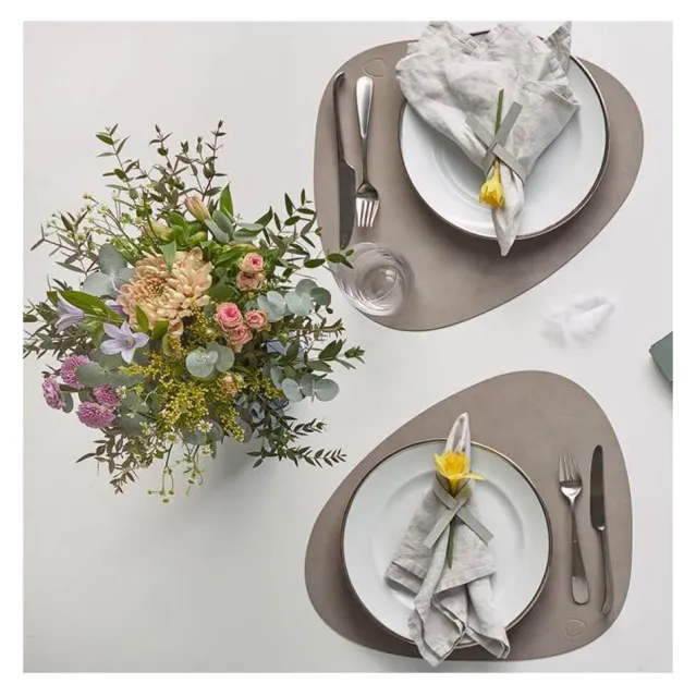 Table mat curve L Light Grey