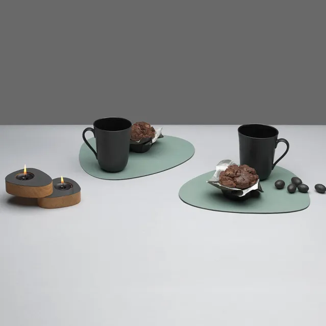 Table mat curve L Pastel Green