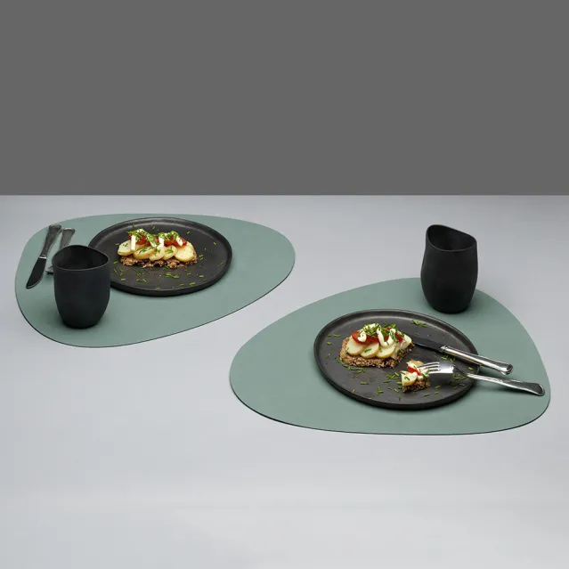 Table mat curve L Pastel Green