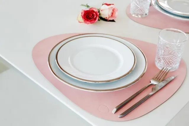 Table mat curve L Rose