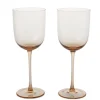 Vinglass med stett ,Blush -2 pk.
