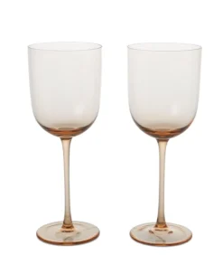 Vinglass med stett ,Blush -2 pk.