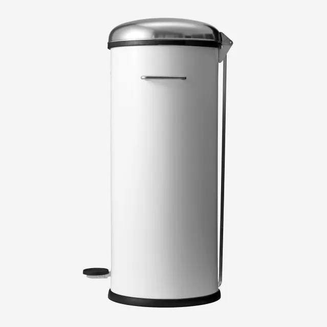 Vipp 17 Bøtte – pedalbøtte 30L, hvit