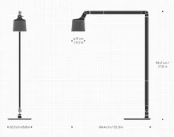 Vipp 525 Gulvlampe – Sort