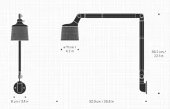 Vipp 522 Vegglampe – Sort